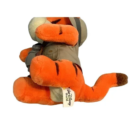 Disney World Tigger Safari Explorer10” Plush Binoculars Hat Vest Stuffed Animal - Picture 5 of 7